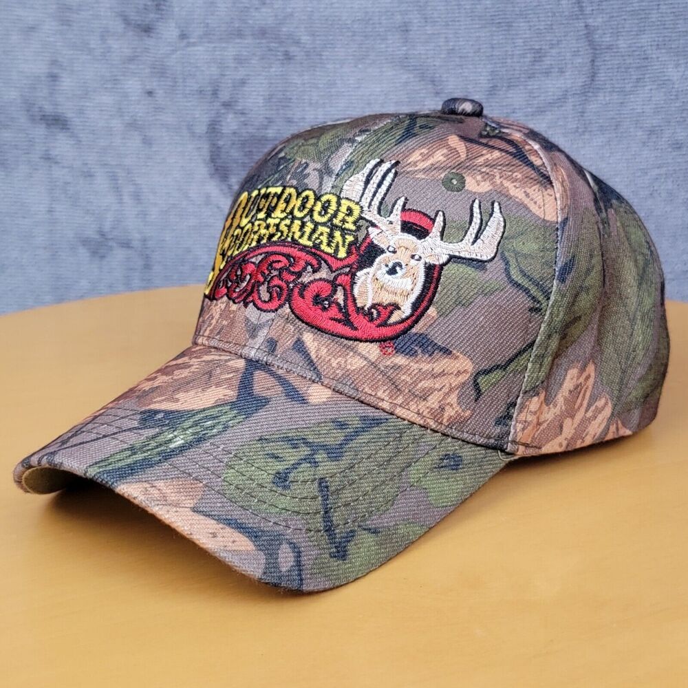 Camo Hunting Embroidered Trucker Hat Adjustable Outdoor Sportsman Cap Hook Loop